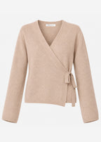 Cardigan enveloppant - brun clair