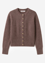 Gilet avec boutons en forme de cœur - marron