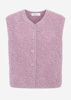 Gilet Teddy avec boutons - lilas