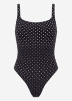 Body Soft Shapewear avec String et Imprimé à Pois - noir