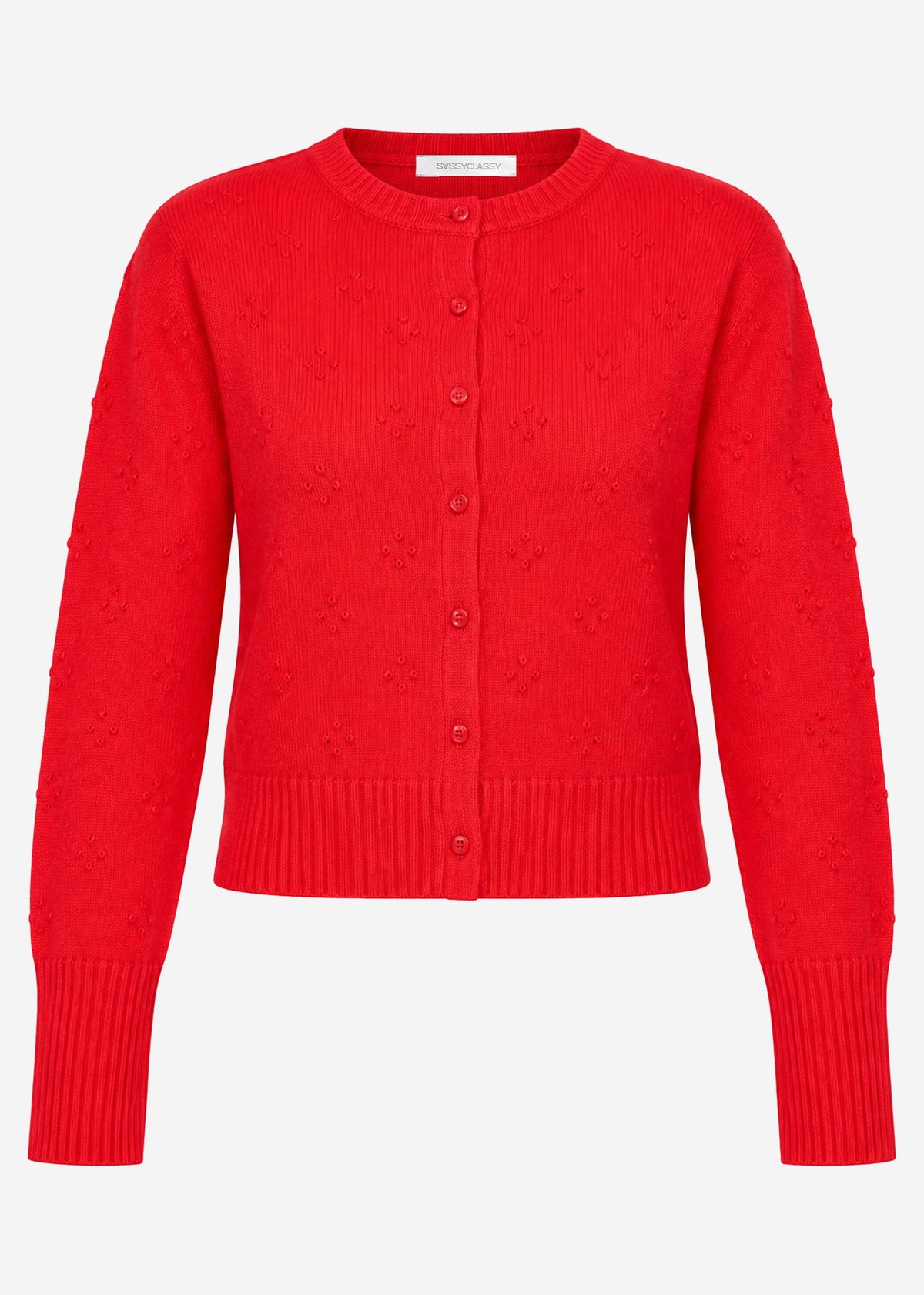 Gilet en maille fine avec motif structuré - rouge