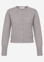 Gilet en maille fine avec motif structuré - gris