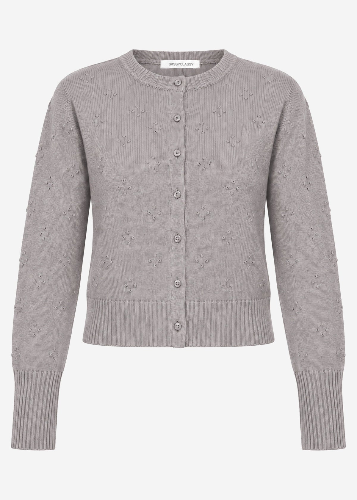 Gilet en maille fine avec motif structuré - gris