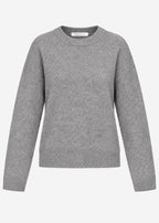 Pull classique à col rond - taupe