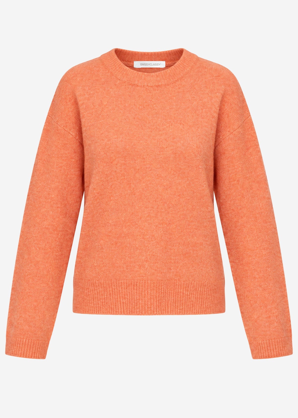 Pull classique à col rond - terracotta