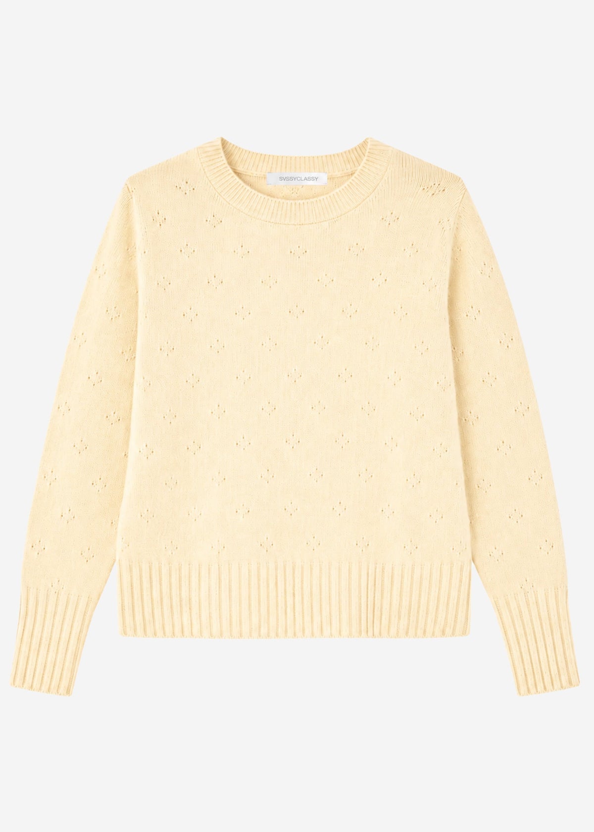 Pull fin en maille avec motif structuré - jaune