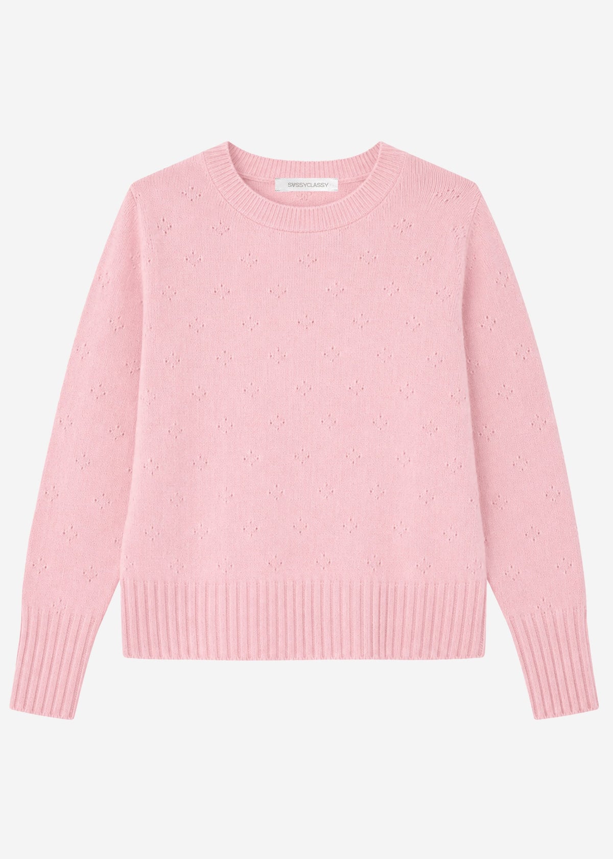 Pull fin avec motif structuré - rose