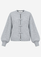 Gilet avec fermeture à nouer - gris