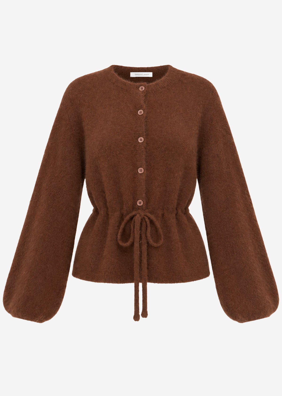 Gilet avec cordon de serrage ajustable - marron