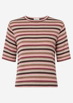 Chemise en tricot oversize rayée - rose