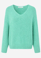 Pull à col en V - vert clair