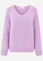 Pull oversize avec décolleté en V - lavande