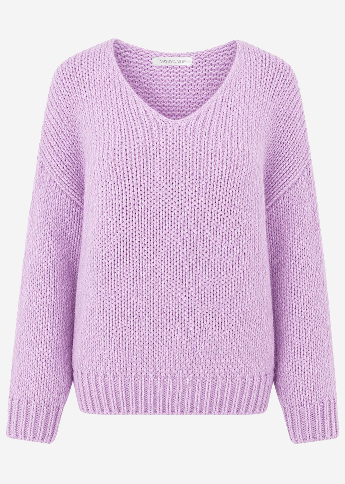 Pull oversize avec décolleté en V - lavande