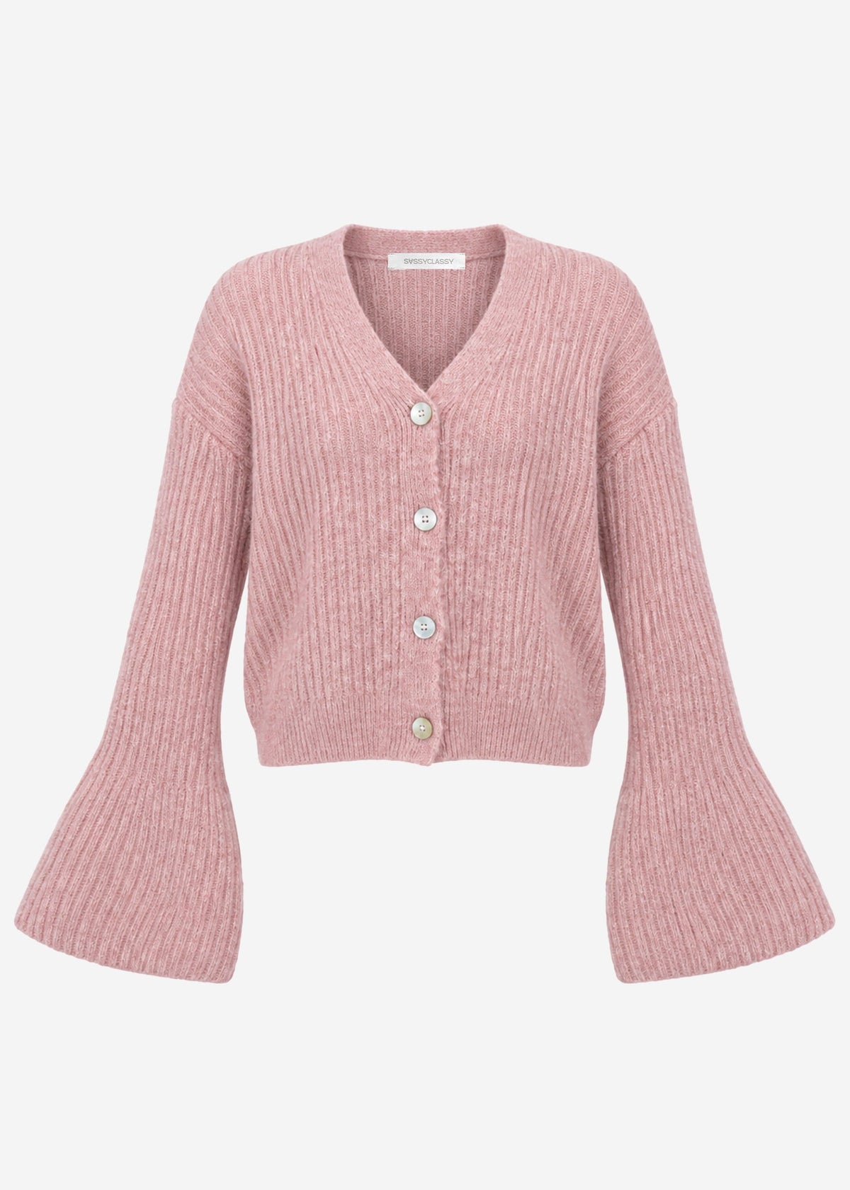 Gilet à manches évasées - vieux rose