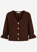 Gilet avec manches 3/4 - marron