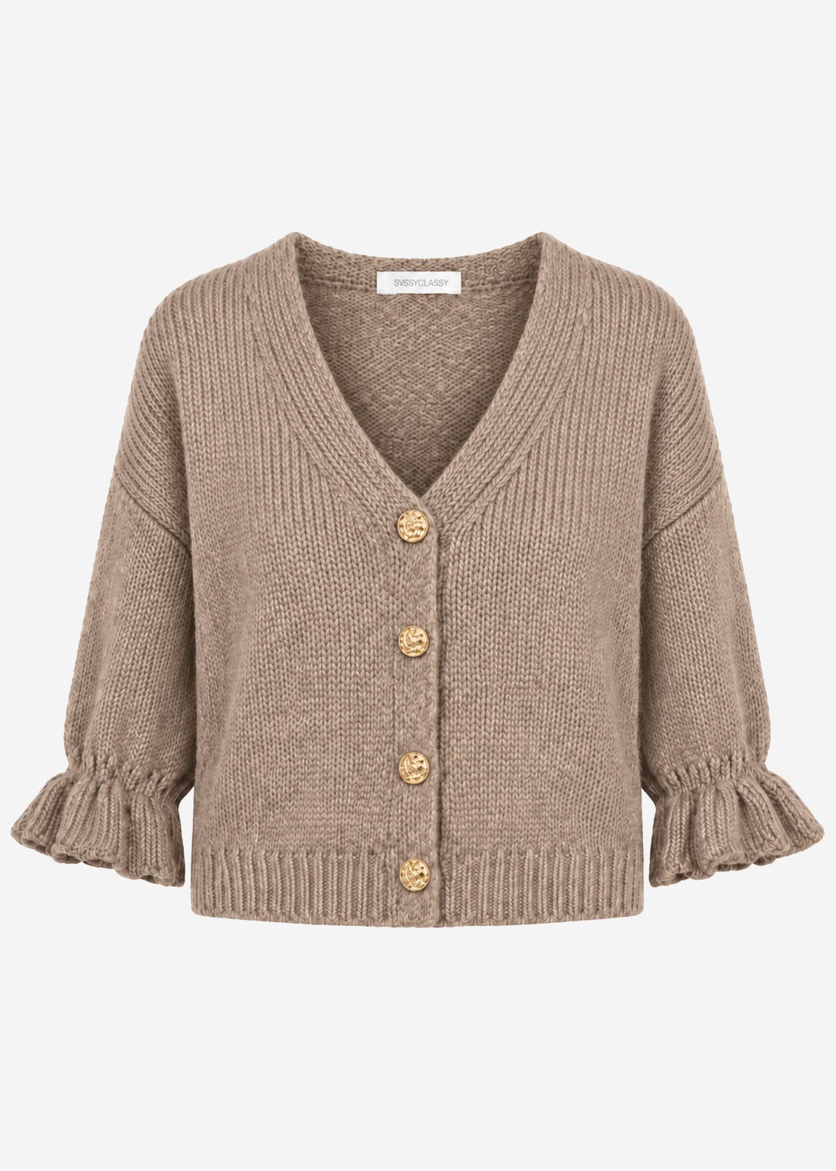 Gilet à manches 3/4 - taupe