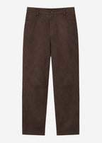 Pantalon à Jambes Barrel en Similicuir - marron foncé