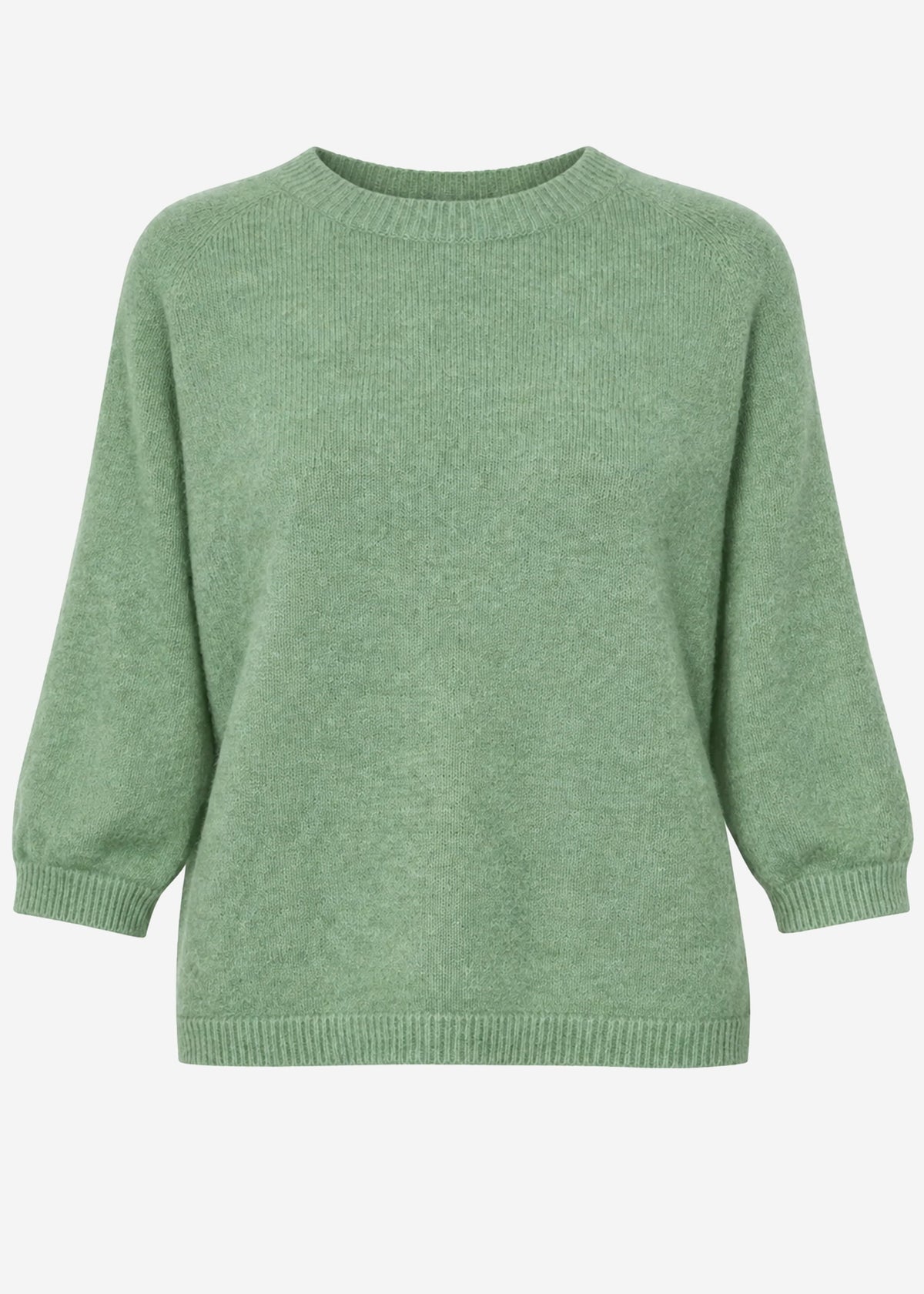 Pull en tricot - vert sauge