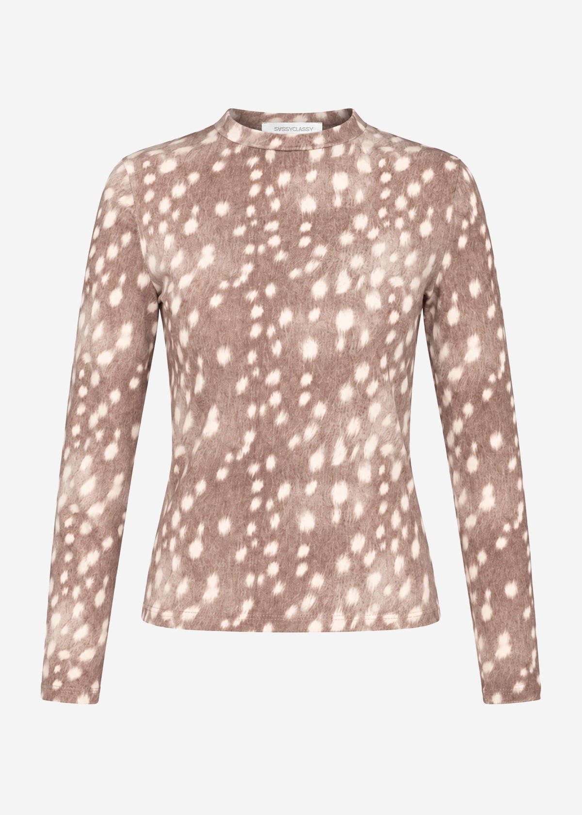 T-shirt à manches longues avec imprimé Bambi - taupe