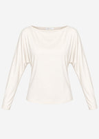 T-shirt à manches longues avec manches chauve-souris - beige