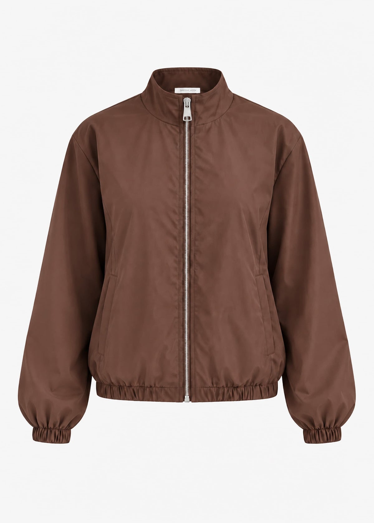 Blouson avec ceinture élastique - marron