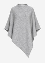 Poncho avec pourcentage de laine - gris