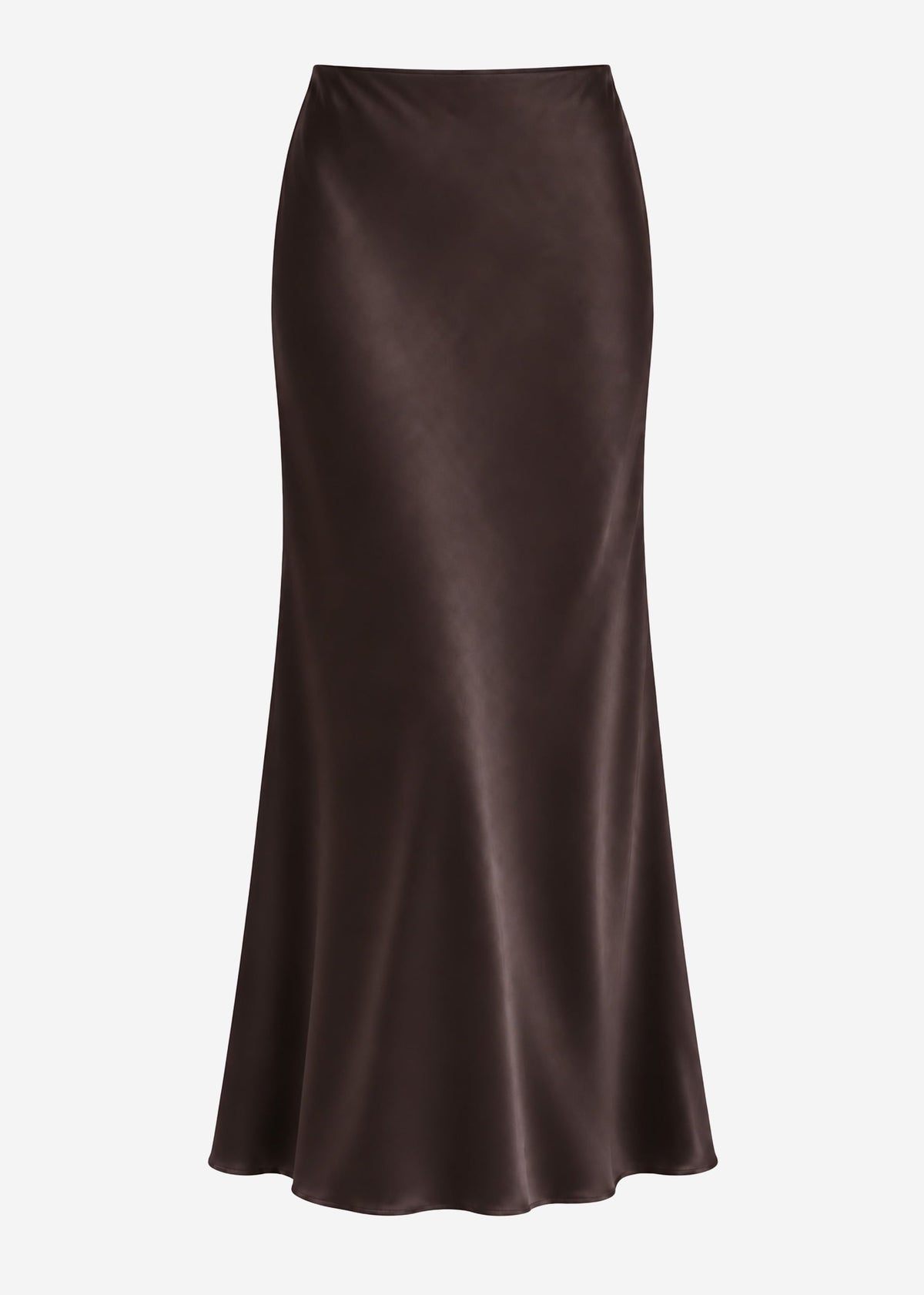 Jupe en satin fluide - marron