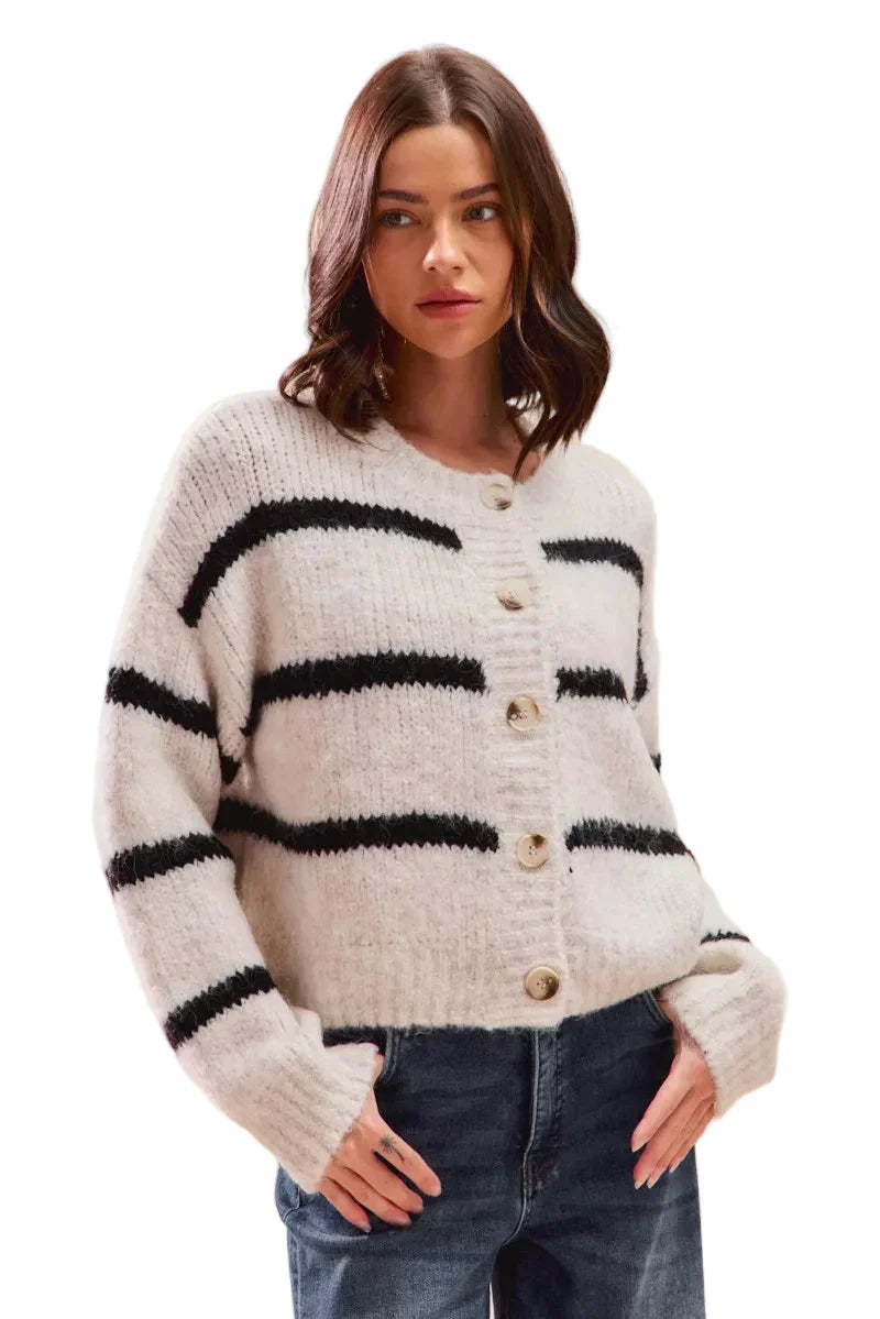 Chantal | Cardigan à boutons pour femme | Tendance