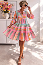 Nova | Une robe midi aux couleurs vives, légère et confortable, idéale pour le week-end