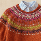 Venlora Mode  | Pull Jacquard Terracotta Juliette