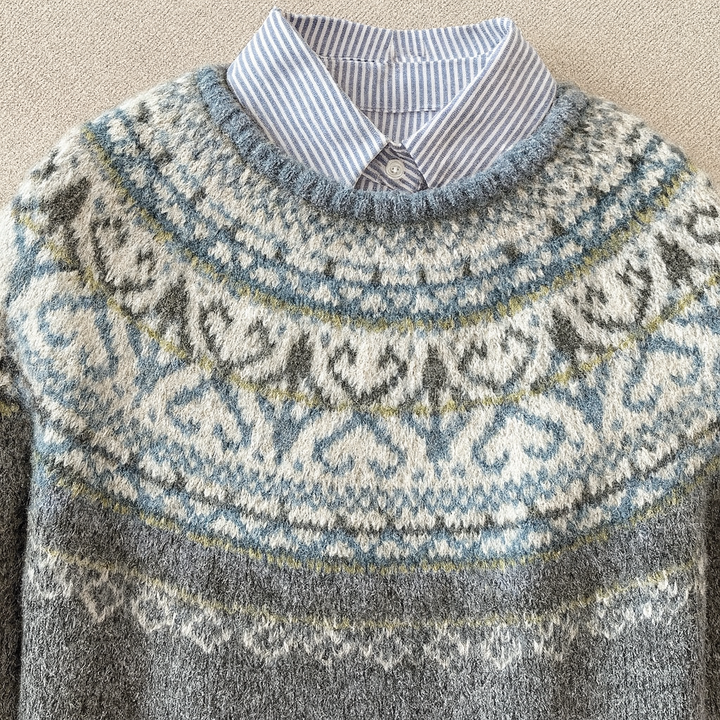 Venlora Mode | Pull Maille Empiècement Ivoire Martine