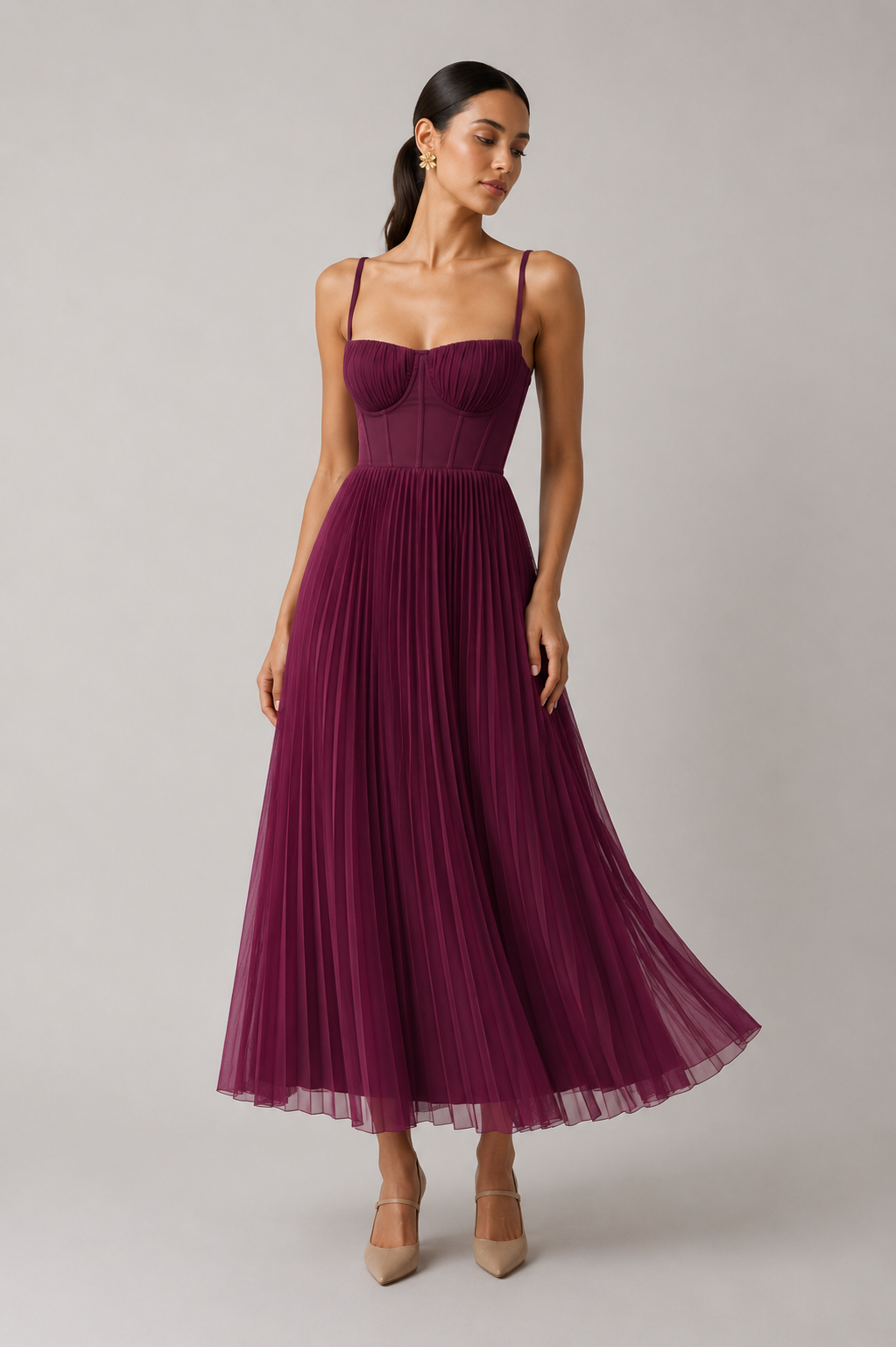 Venlora Mode | ROBE MIDI À CORSET STRUCTURÉE POUR FEMMESV
