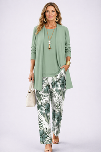 Lorraine | Ensemble 3 Pièces Vert et Blanc