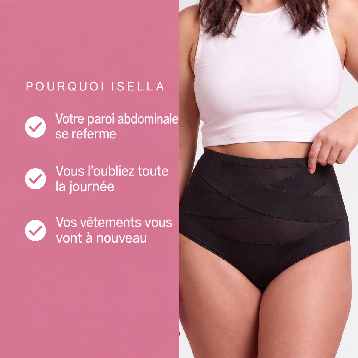 Slip sculptant avec maintien 360°