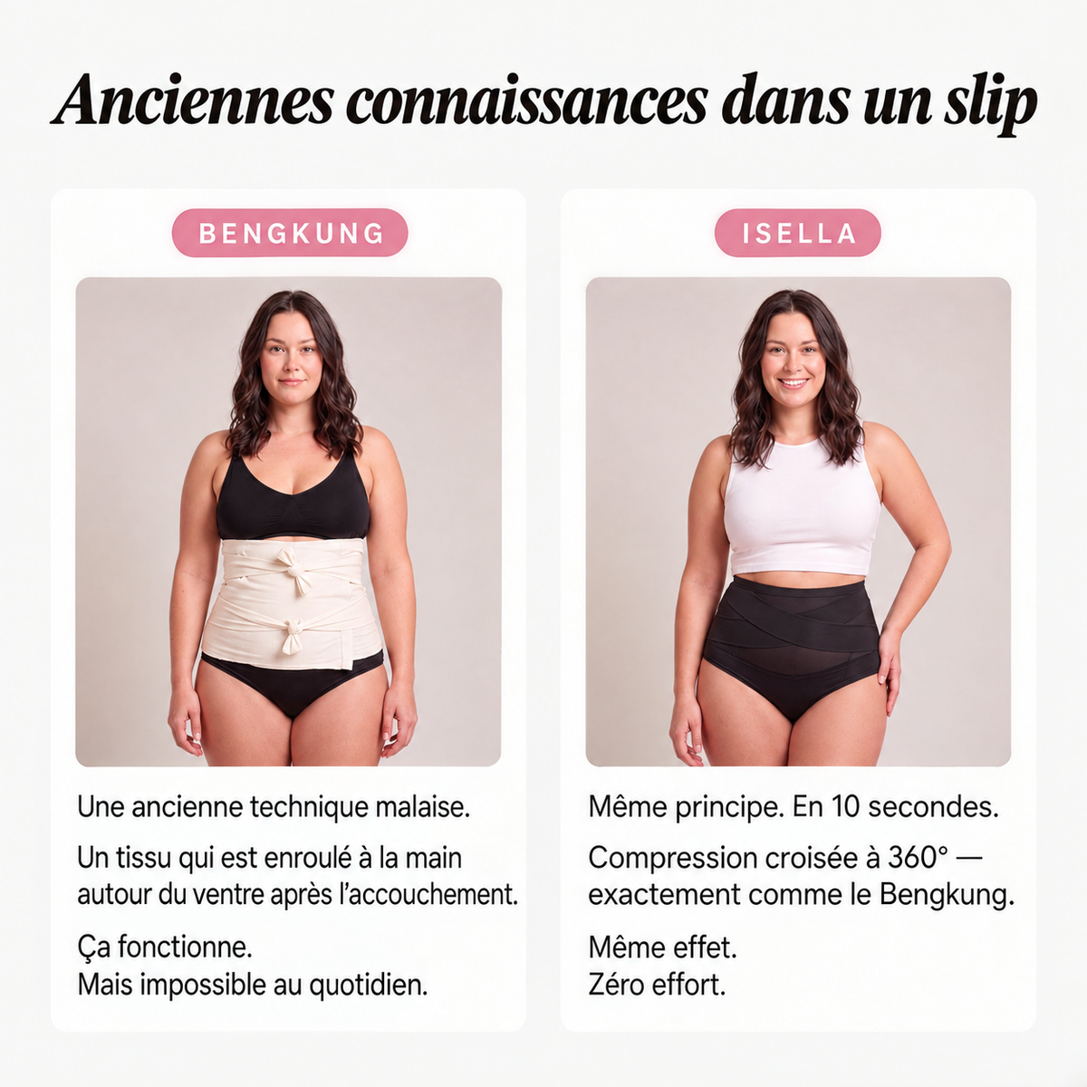 Slip sculptant avec maintien 360°
