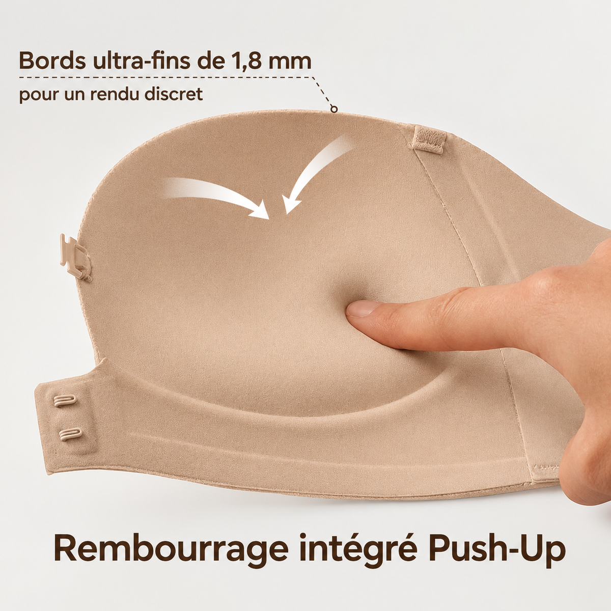Strapless Front Closure Bra Anti-Slip Grip Wireless