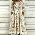 Robe Vintage avec Motif Floral