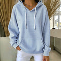 Pull à Capuche Rayé Décontracté