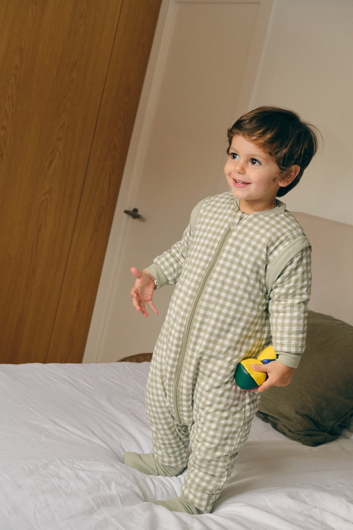 Combinaison de sommeil avec manches et chaussettes - Thé menthe - TOG 2.5