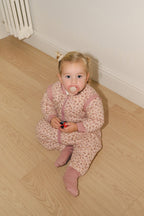 Combinaison de sommeil avec manches et chaussettes - Rose Brume - TOG 2.5