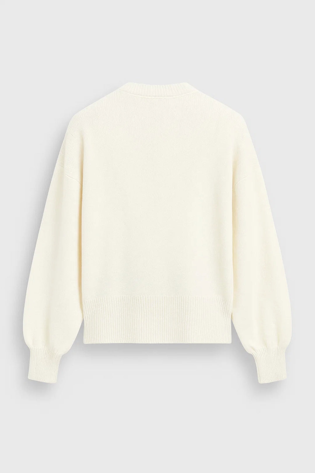 Romilly | Pull blanc à motif de cœurs rouges