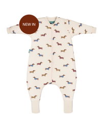 Combinaison de sommeil avec manches et chaussettes - Teckels Fantaisie - TOG 2.5