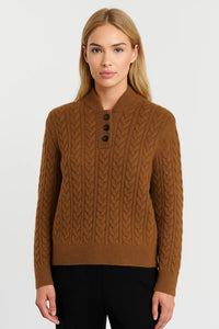 Ysella | Cardigan à mailles torsadées et boutons