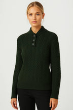 Ysella | Cardigan à mailles torsadées et boutons
