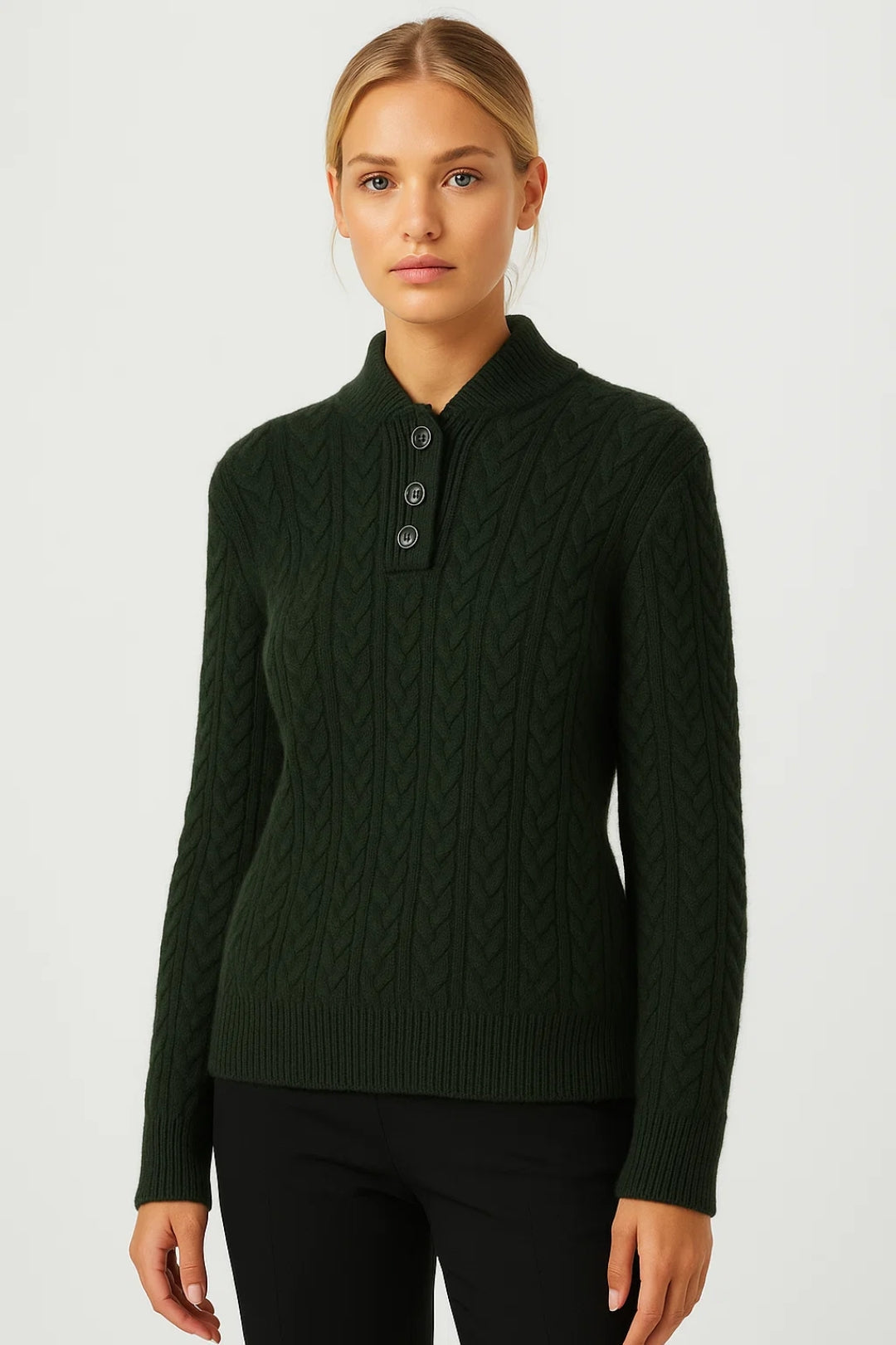 Ysella | Cardigan à mailles torsadées et boutons