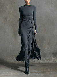 Naomie | Robe Maxi à Nœud Latéral