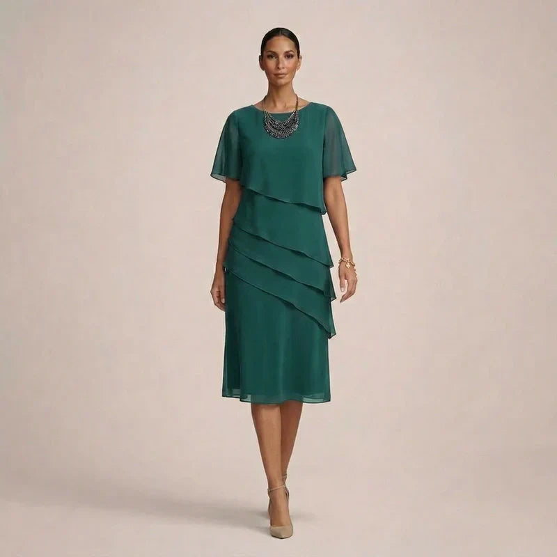 Mara | Robe élégante à volants, à la coupe flatteuse