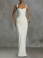 Éléonore | Robe Maxi Col Carré