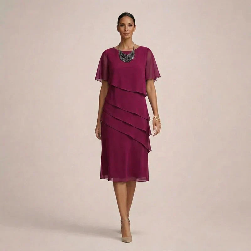 Mara | Robe élégante à volants, à la coupe flatteuse