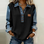 Voxanne™ | Pull en Denim Kraag